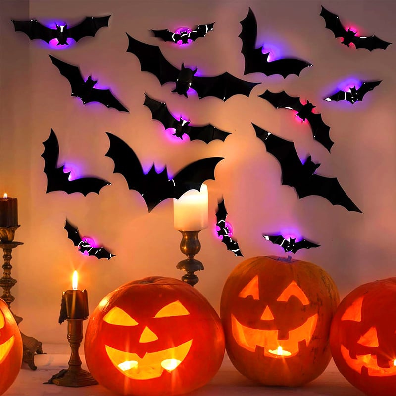 💥💥🦇 Halloween 3D illuminated bats
