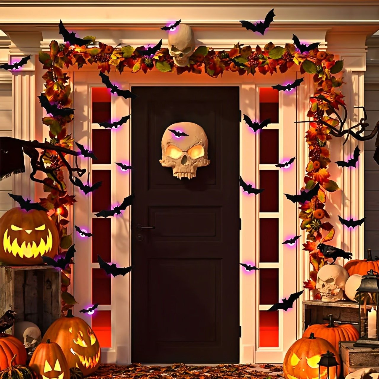 💥💥🦇 Halloween 3D illuminated bats