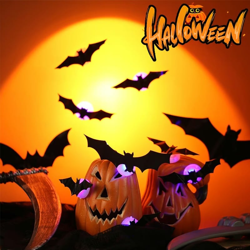 💥💥🦇 Halloween 3D illuminated bats
